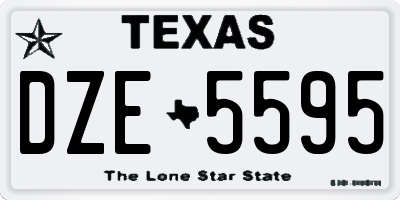 TX license plate DZE5595