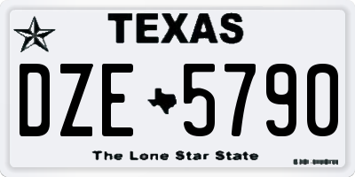 TX license plate DZE5790