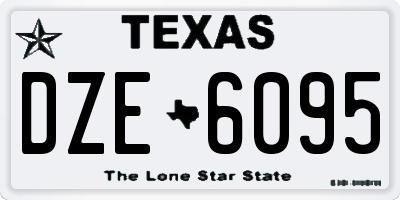 TX license plate DZE6095