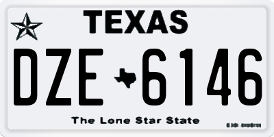 TX license plate DZE6146