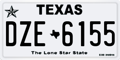 TX license plate DZE6155