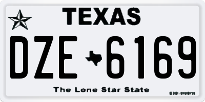 TX license plate DZE6169
