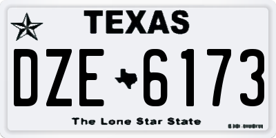 TX license plate DZE6173