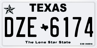 TX license plate DZE6174