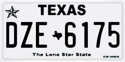 TX license plate DZE6175