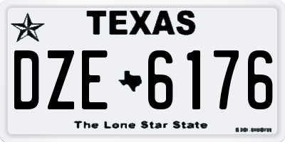 TX license plate DZE6176