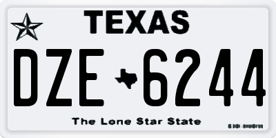 TX license plate DZE6244