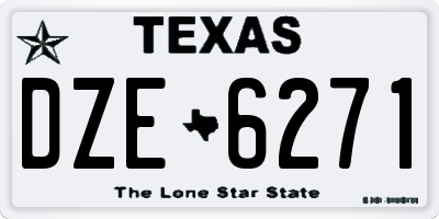 TX license plate DZE6271