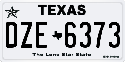 TX license plate DZE6373
