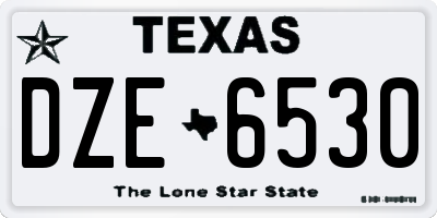 TX license plate DZE6530