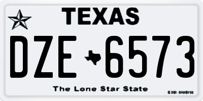 TX license plate DZE6573