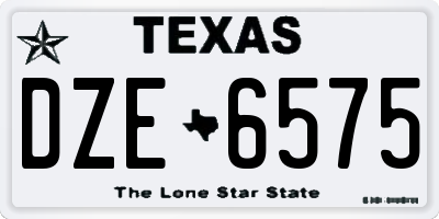 TX license plate DZE6575