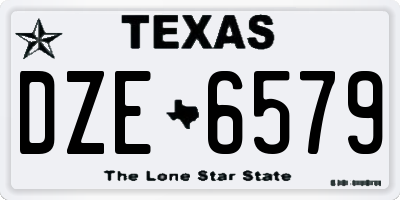 TX license plate DZE6579