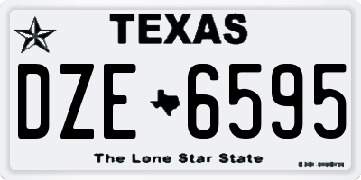 TX license plate DZE6595