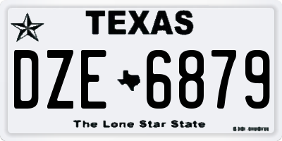 TX license plate DZE6879