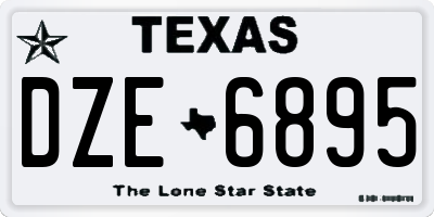 TX license plate DZE6895