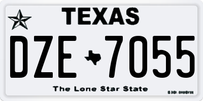 TX license plate DZE7055