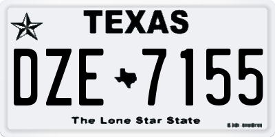 TX license plate DZE7155