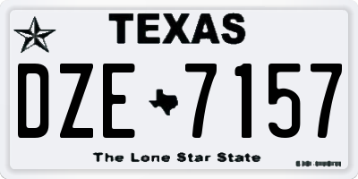 TX license plate DZE7157