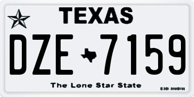 TX license plate DZE7159