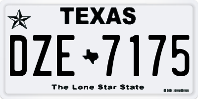 TX license plate DZE7175