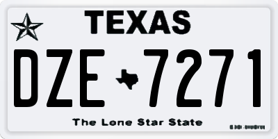 TX license plate DZE7271