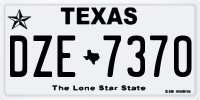 TX license plate DZE7370