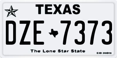 TX license plate DZE7373