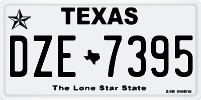TX license plate DZE7395