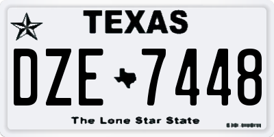 TX license plate DZE7448