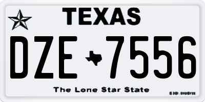 TX license plate DZE7556