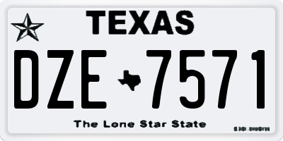 TX license plate DZE7571