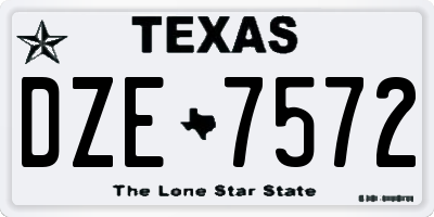 TX license plate DZE7572