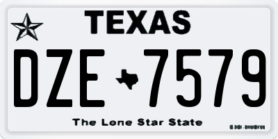 TX license plate DZE7579