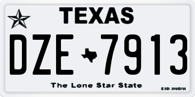 TX license plate DZE7913