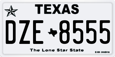 TX license plate DZE8555
