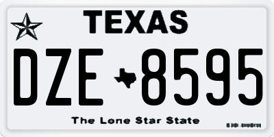 TX license plate DZE8595