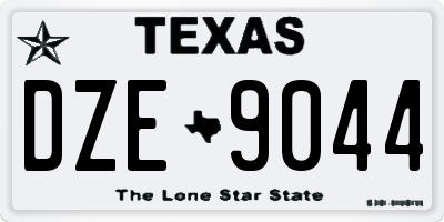 TX license plate DZE9044