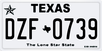 TX license plate DZF0739