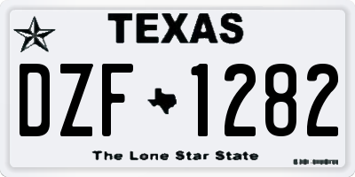 TX license plate DZF1282