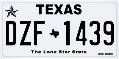 TX license plate DZF1439