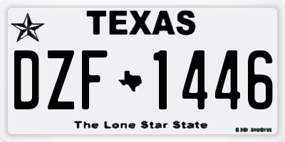 TX license plate DZF1446