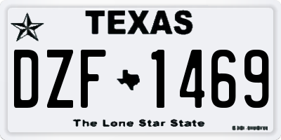 TX license plate DZF1469