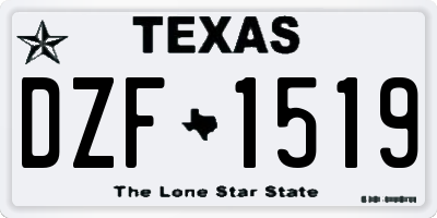 TX license plate DZF1519