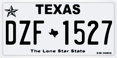 TX license plate DZF1527