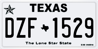TX license plate DZF1529