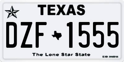TX license plate DZF1555