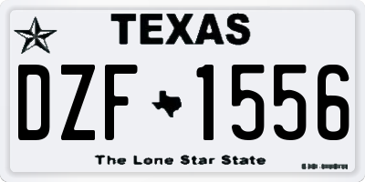 TX license plate DZF1556