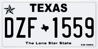 TX license plate DZF1559