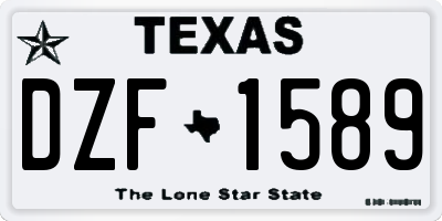 TX license plate DZF1589